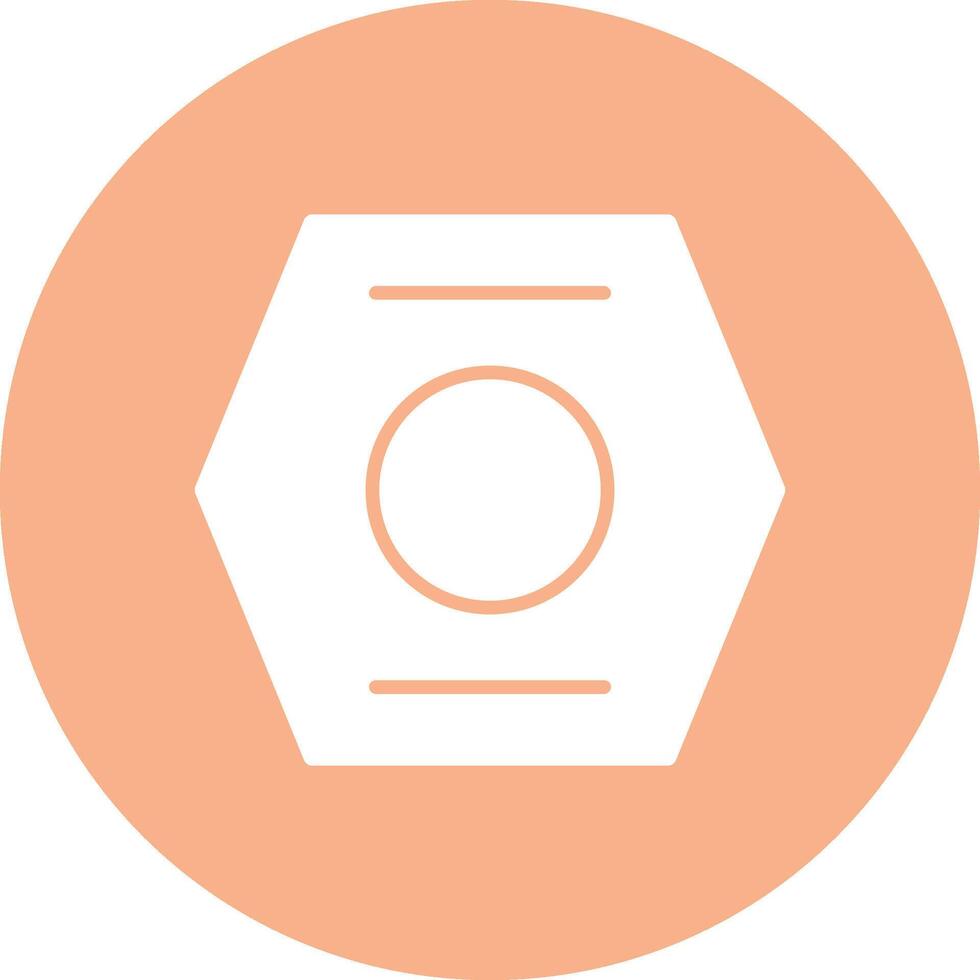 Nut Glyph Multi Circle Icon vector