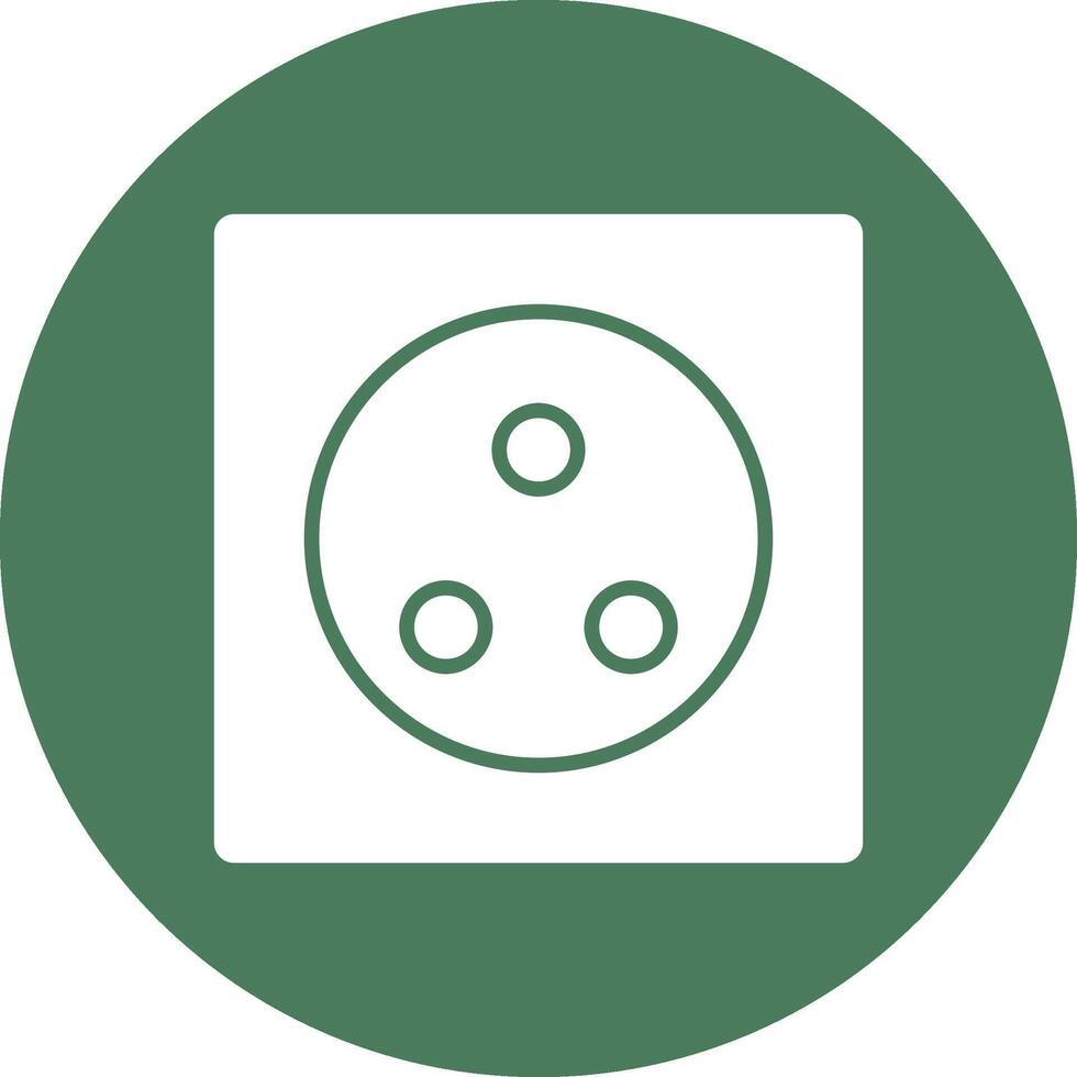 Wall Plug Glyph Multi Circle Icon vector