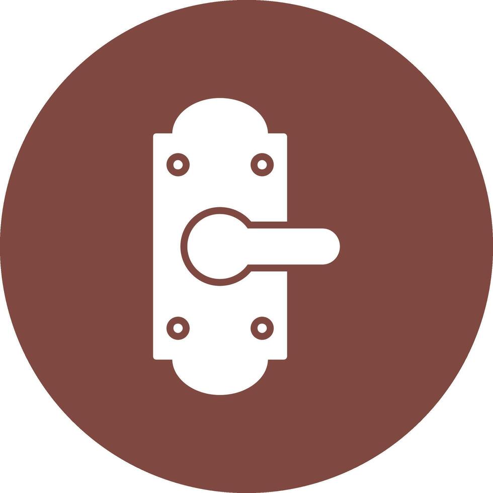 Door Lock Glyph Multi Circle Icon vector