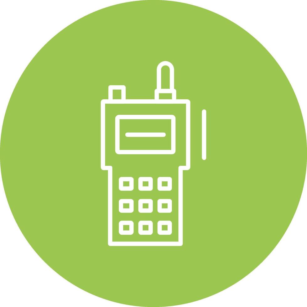 Walkie Talkie Line Multi Circle Icon vector