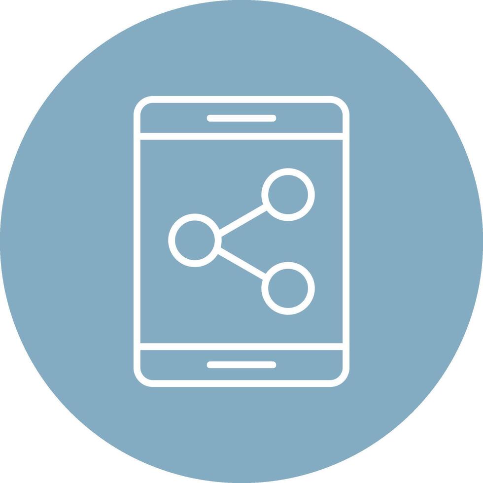 Sharing Line Multi Circle Icon vector