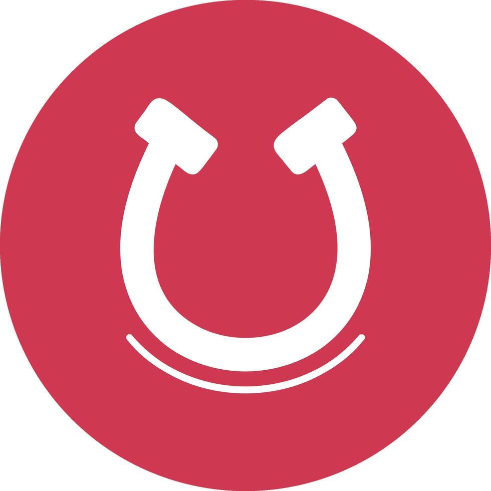 Horseshoe Glyph Multi Circle Icon vector