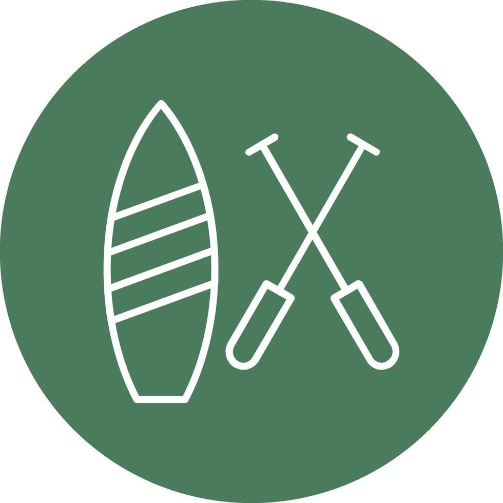 Paddle Board Line Multi Circle Icon vector