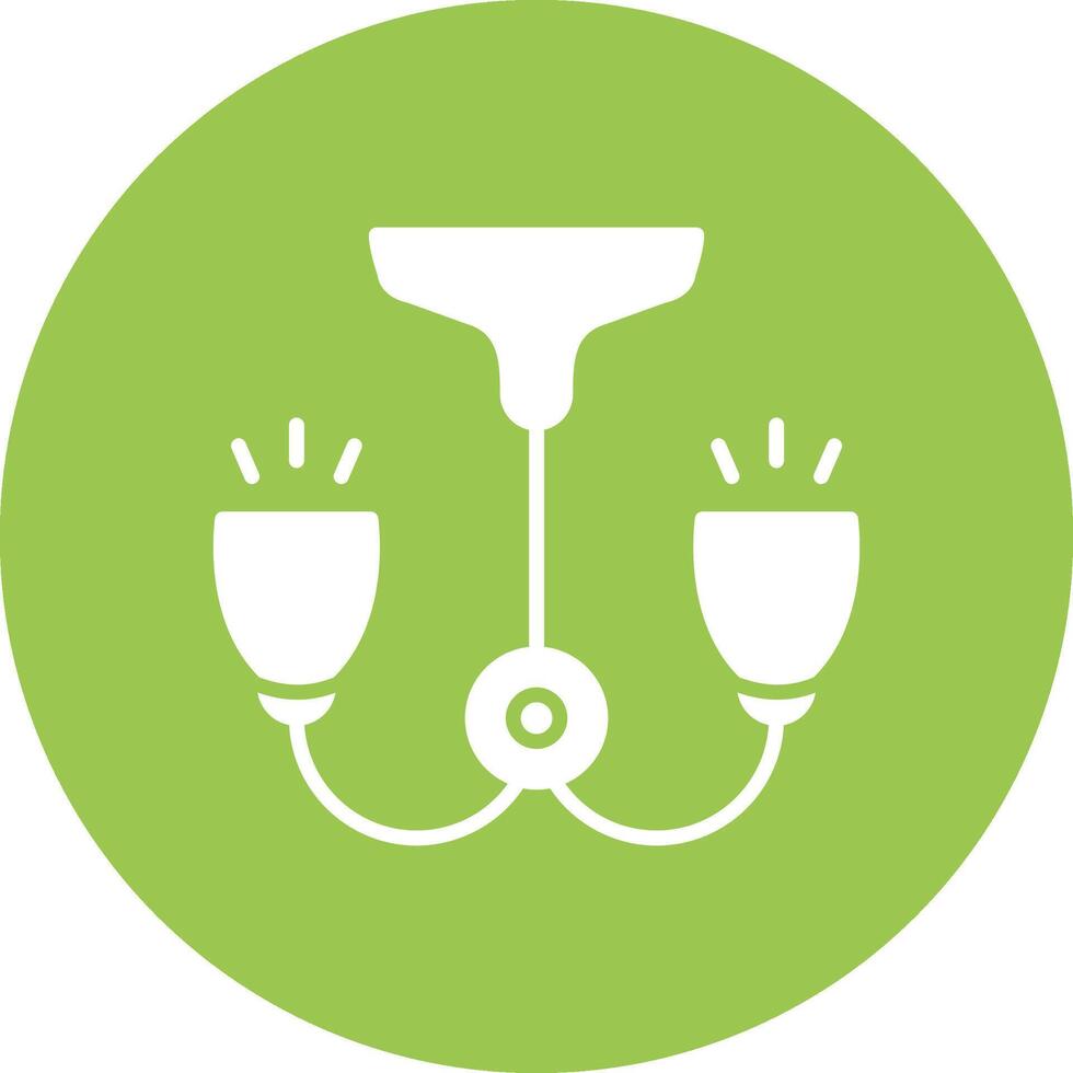 Lamp Glyph Multi Circle Icon vector