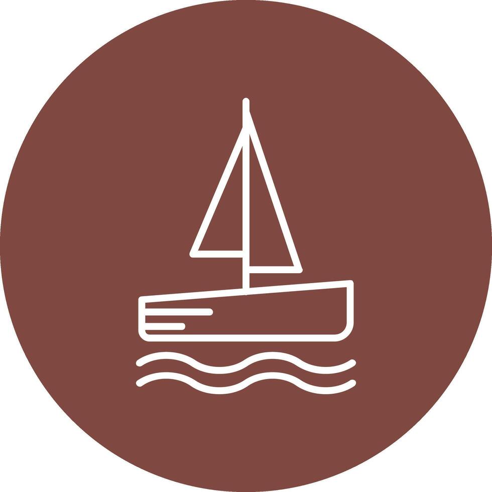 Catamaran Line Multi Circle Icon vector