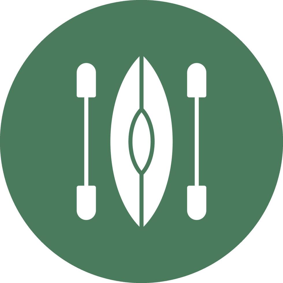 Kayak Glyph Multi Circle Icon vector