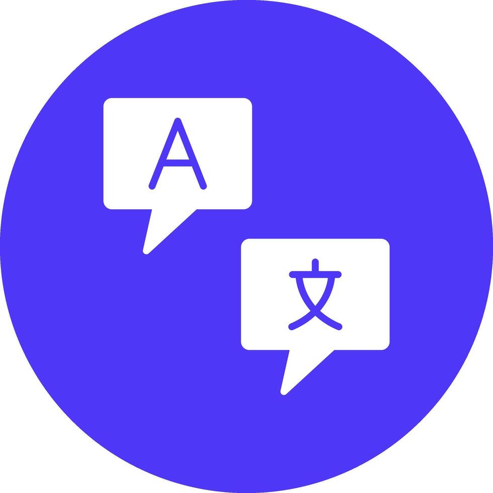 Languages Glyph Multi Circle Icon vector