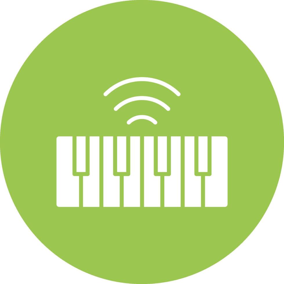 Keyboard Glyph Multi Circle Icon vector