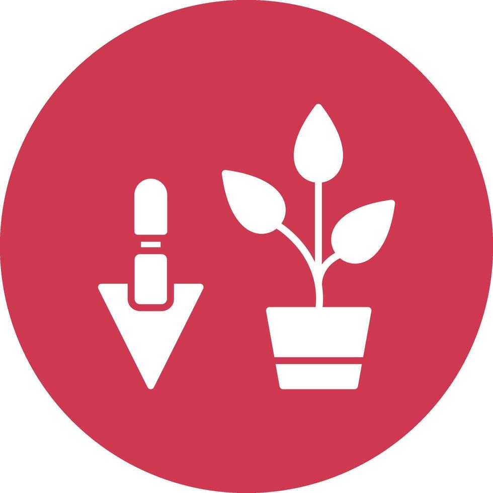 Gardening Glyph Multi Circle Icon vector