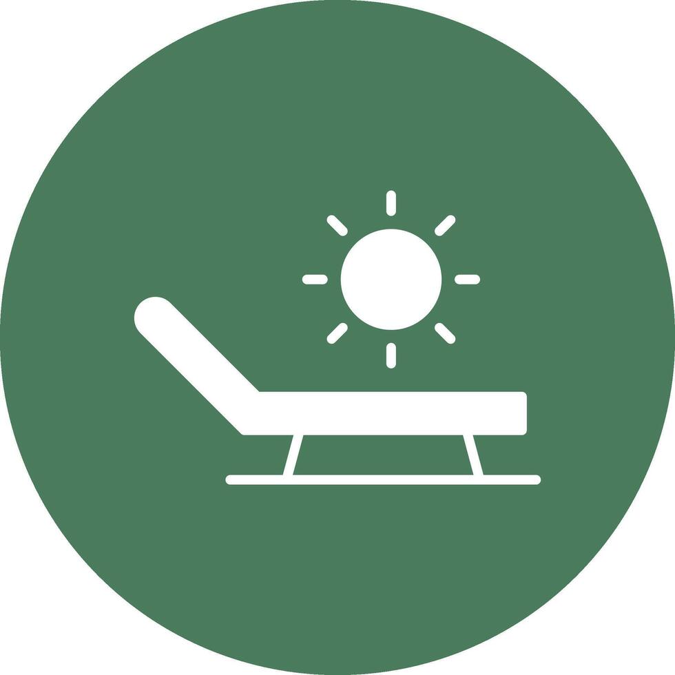 Sunbathing Glyph Multi Circle Icon vector