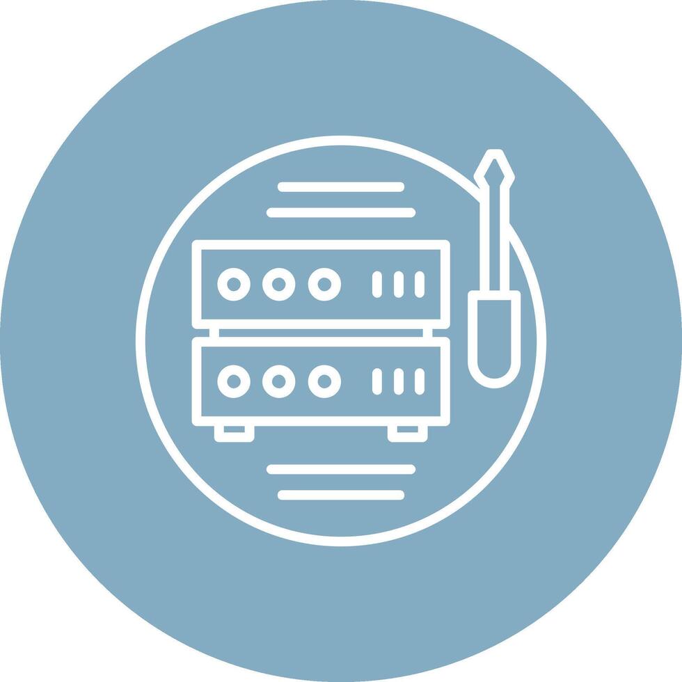 Tech Support Line Multi Circle Icon vector