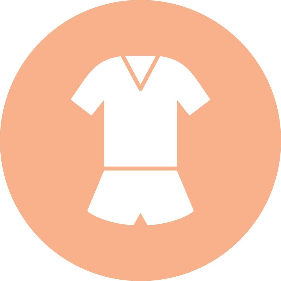 Jumpsuit Glyph Multi Circle Icon vector