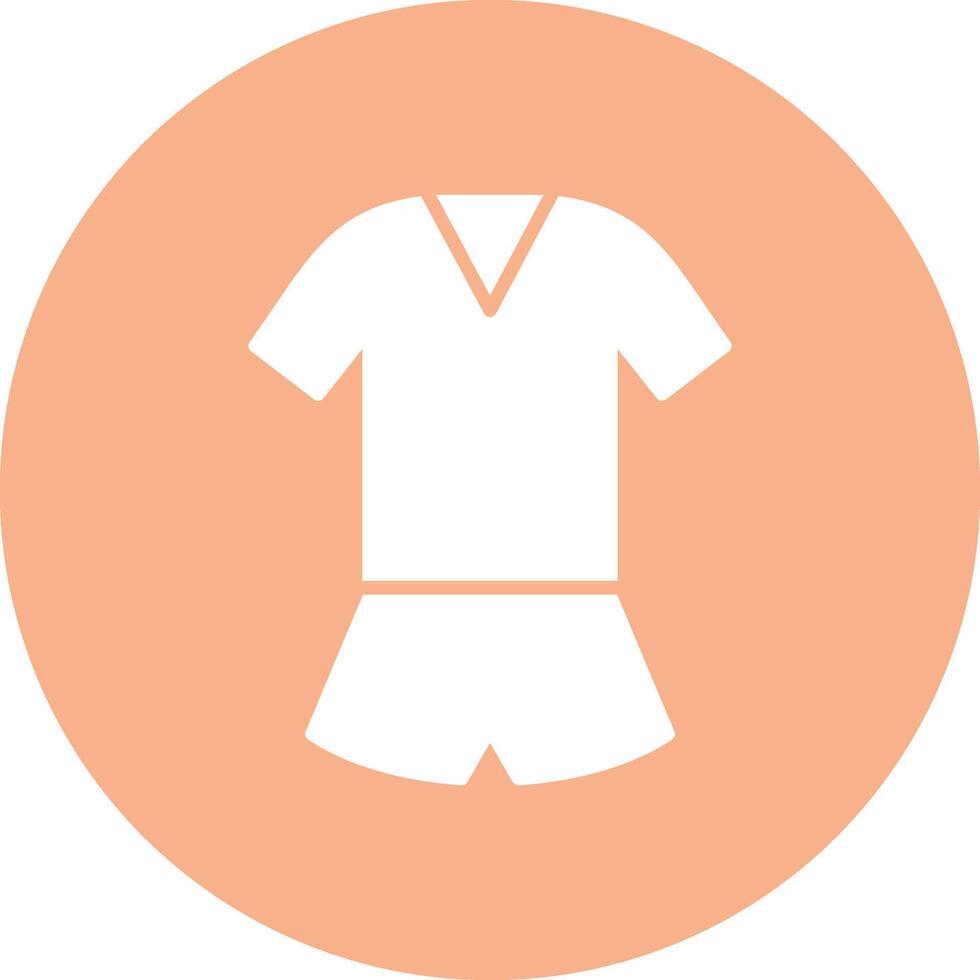 Jumpsuit Glyph Multi Circle Icon vector