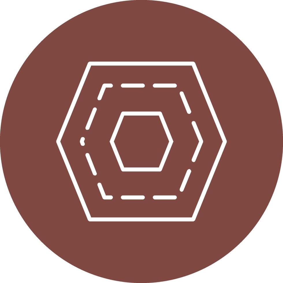 Nut Line Multi Circle Icon vector
