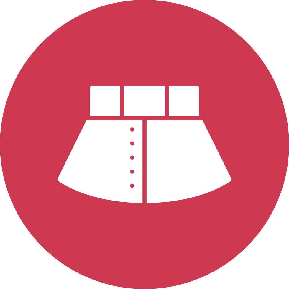 Skirt Glyph Multi Circle Icon vector