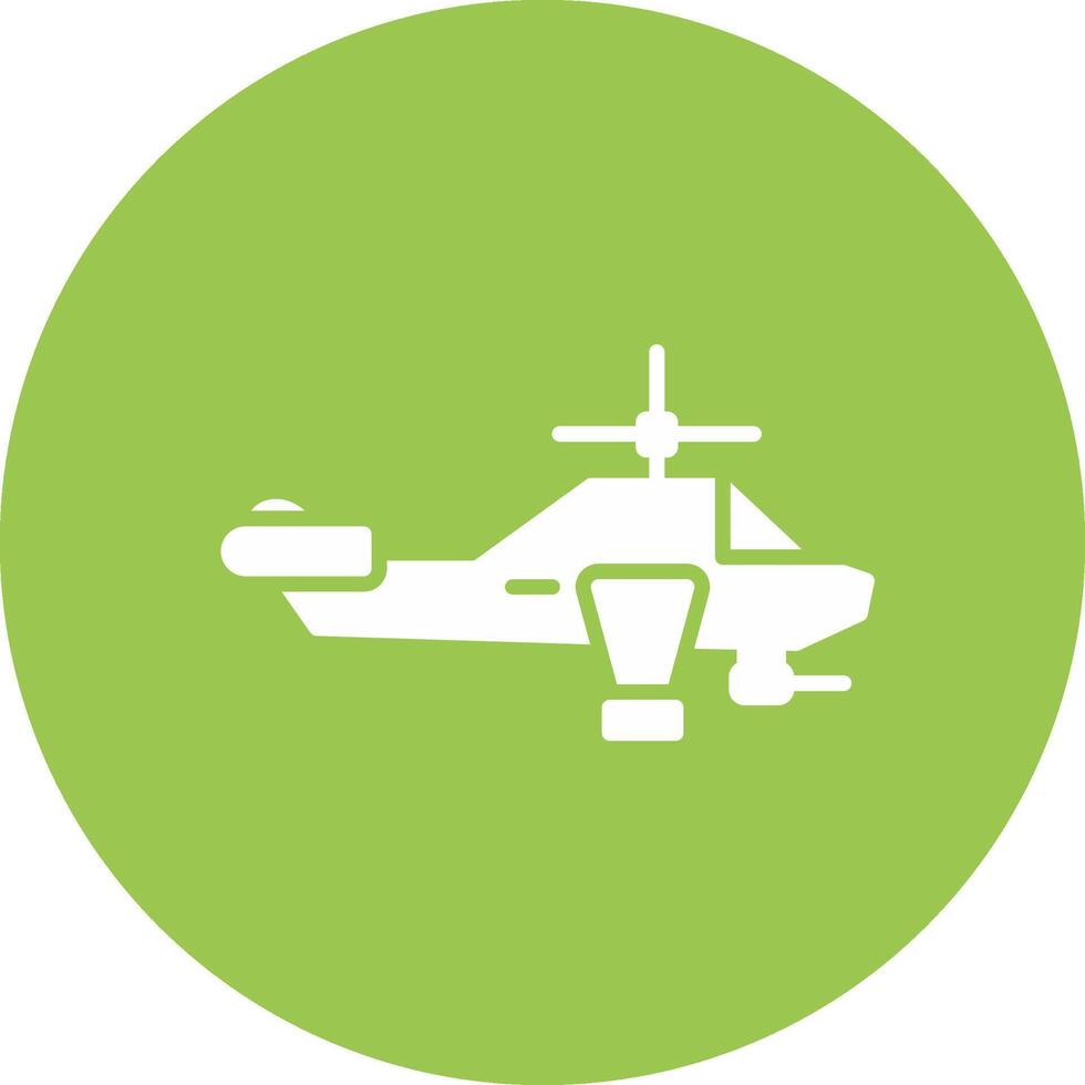 Heliciopter Glyph Multi Circle Icon vector