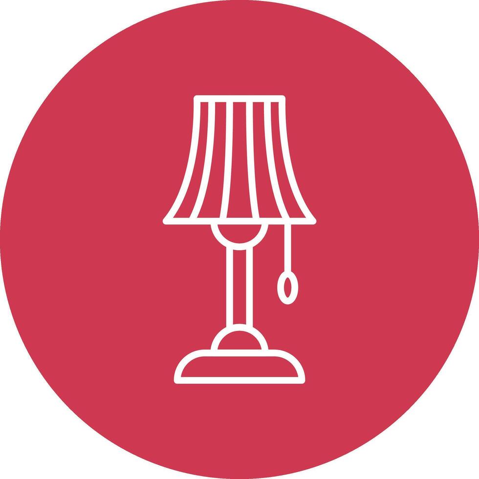 Lamp Line Multi Circle Icon vector