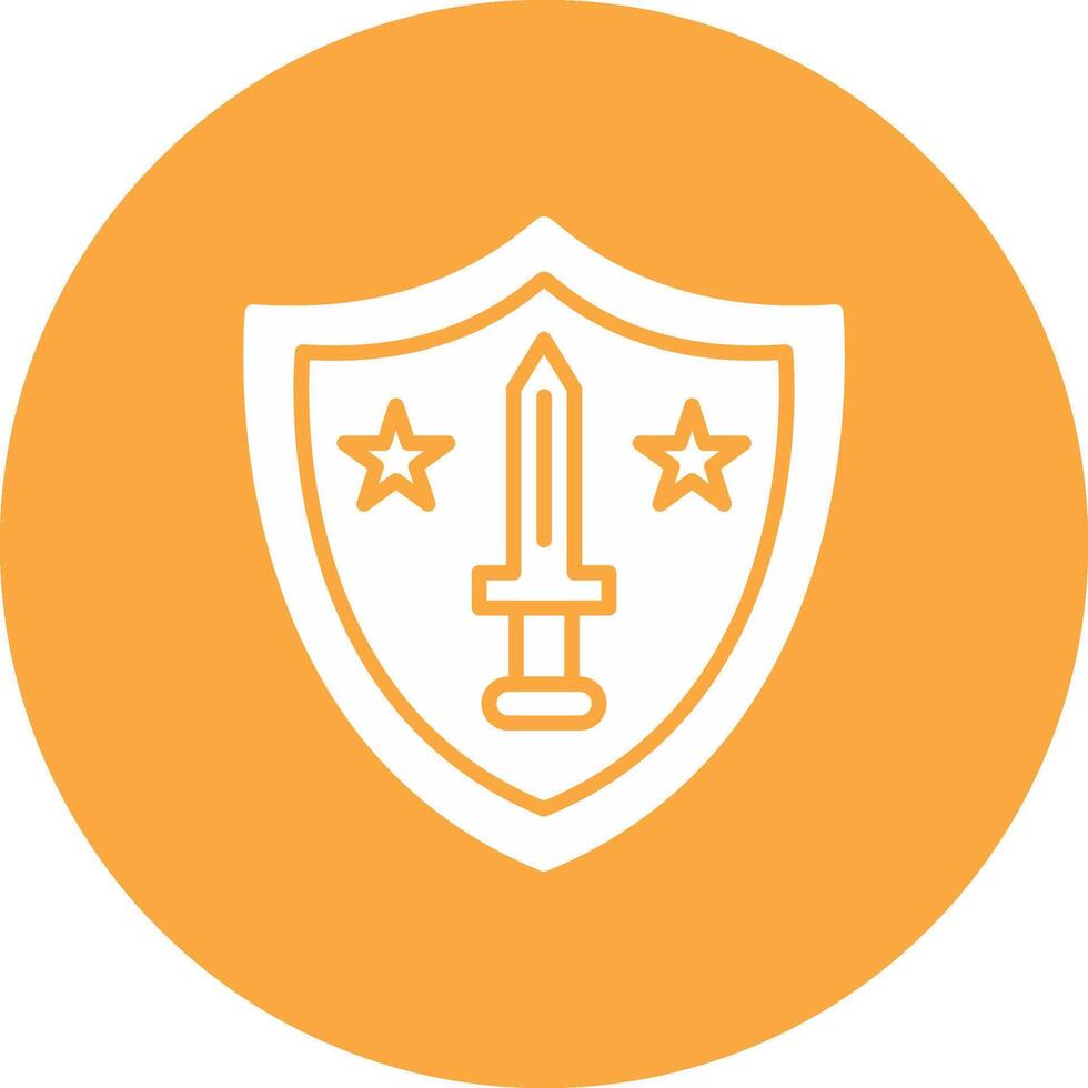 Shield Glyph Multi Circle Icon vector