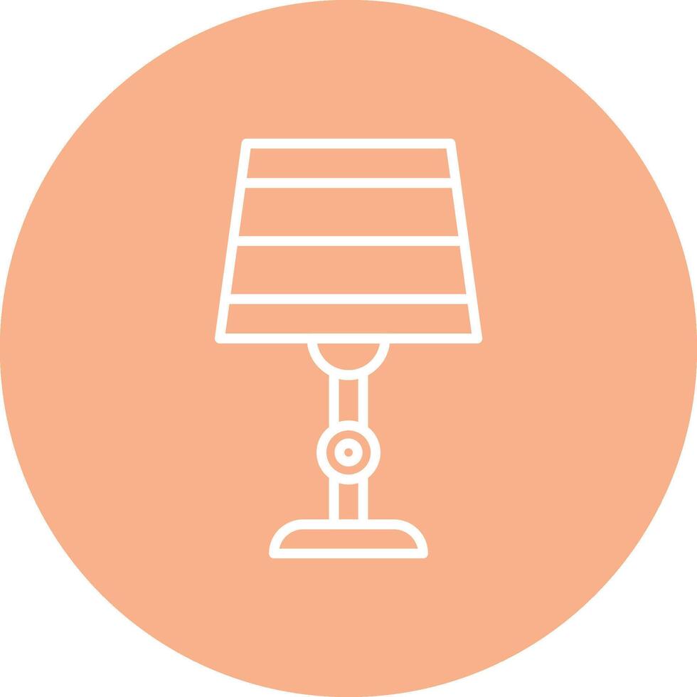 lámpara línea multi circulo icono vector