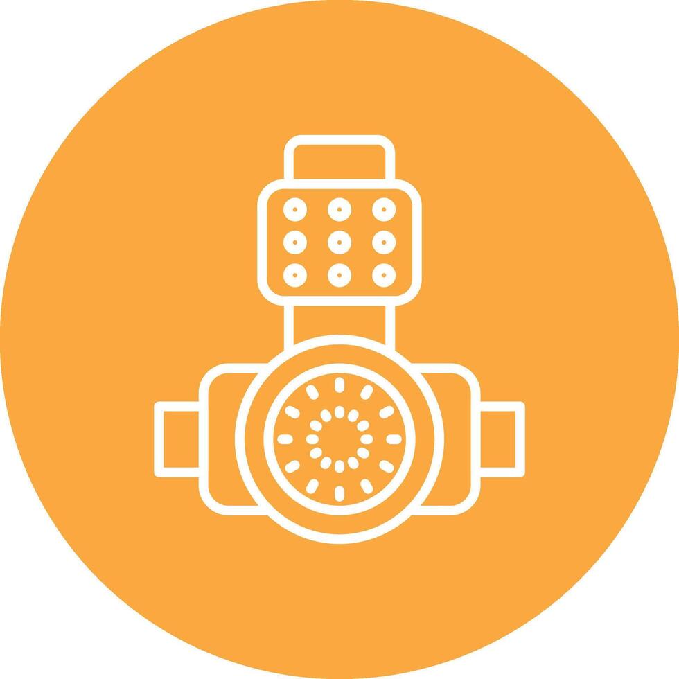 Head Light Line Multi Circle Icon vector