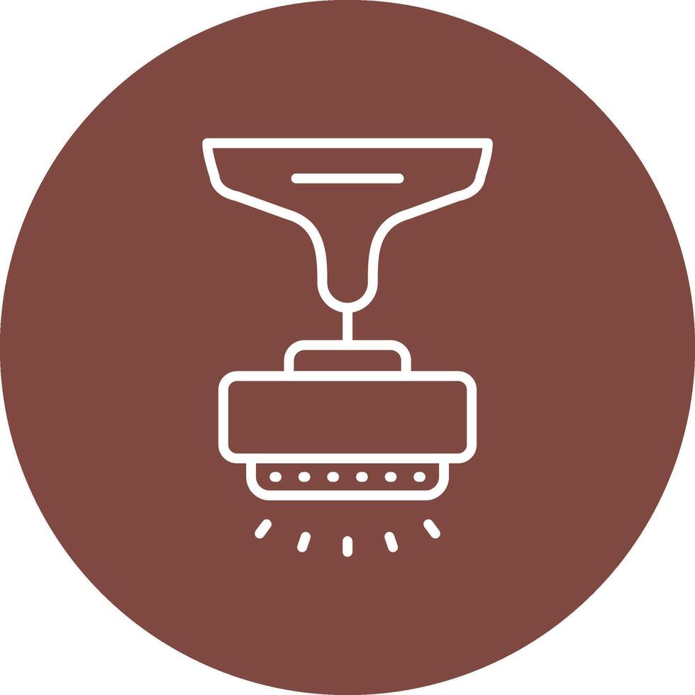 Lamp Line Multi Circle Icon vector