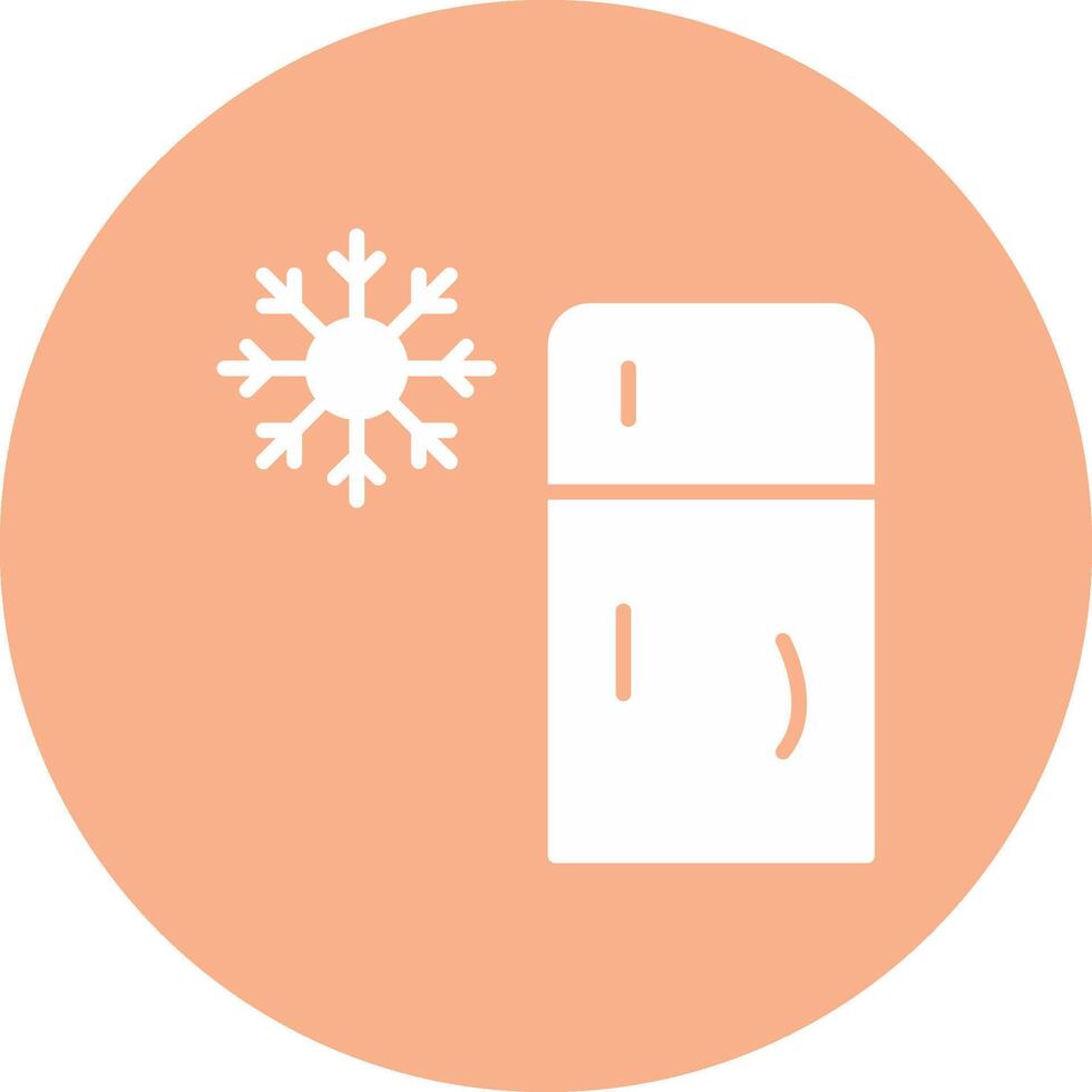 refrigerador glifo multi circulo icono vector