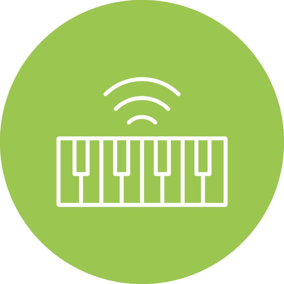 Keyboard Line Multi Circle Icon vector