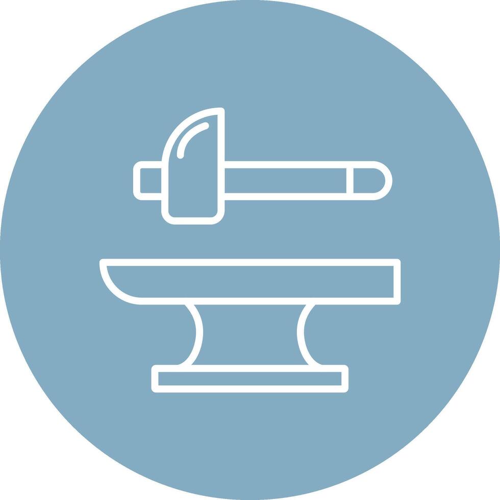 Blacksmith Line Multi Circle Icon vector