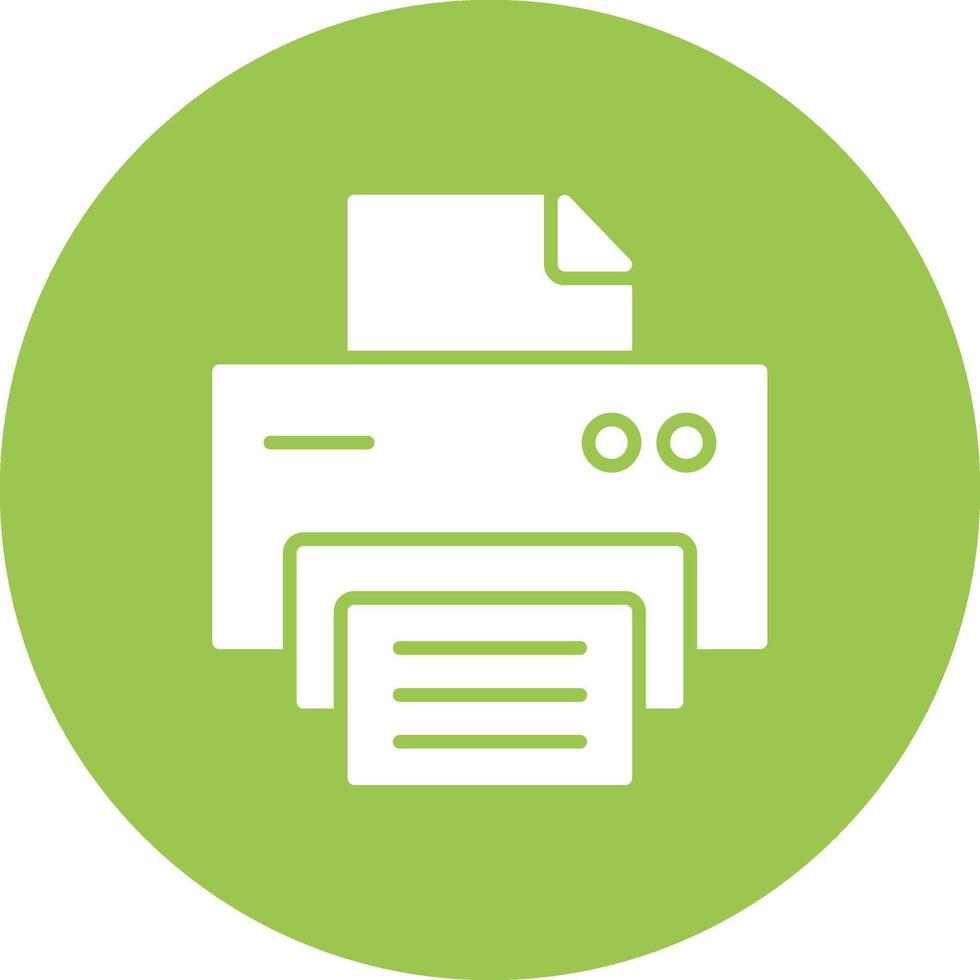Printer Glyph Multi Circle Icon vector