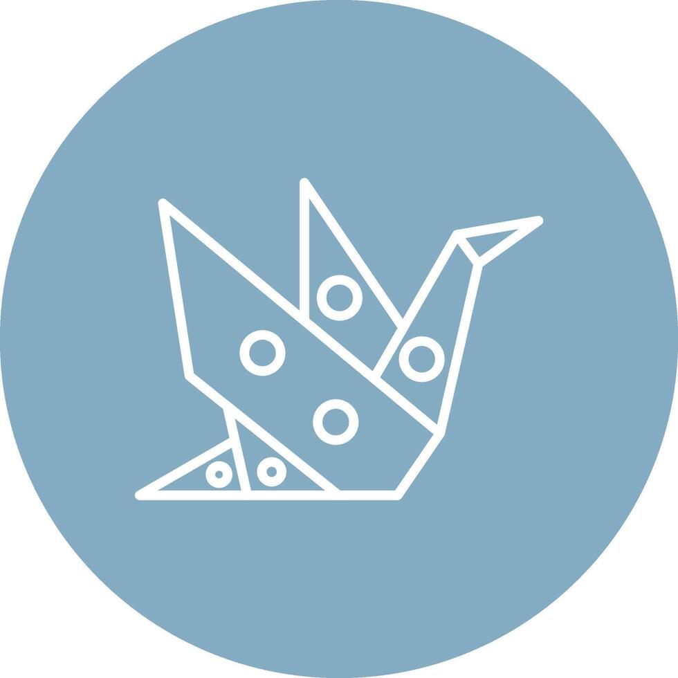 Origami Line Multi Circle Icon vector
