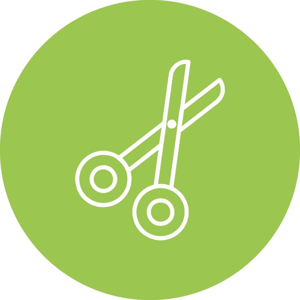 Bandage Scissors Line Multi Circle Icon vector