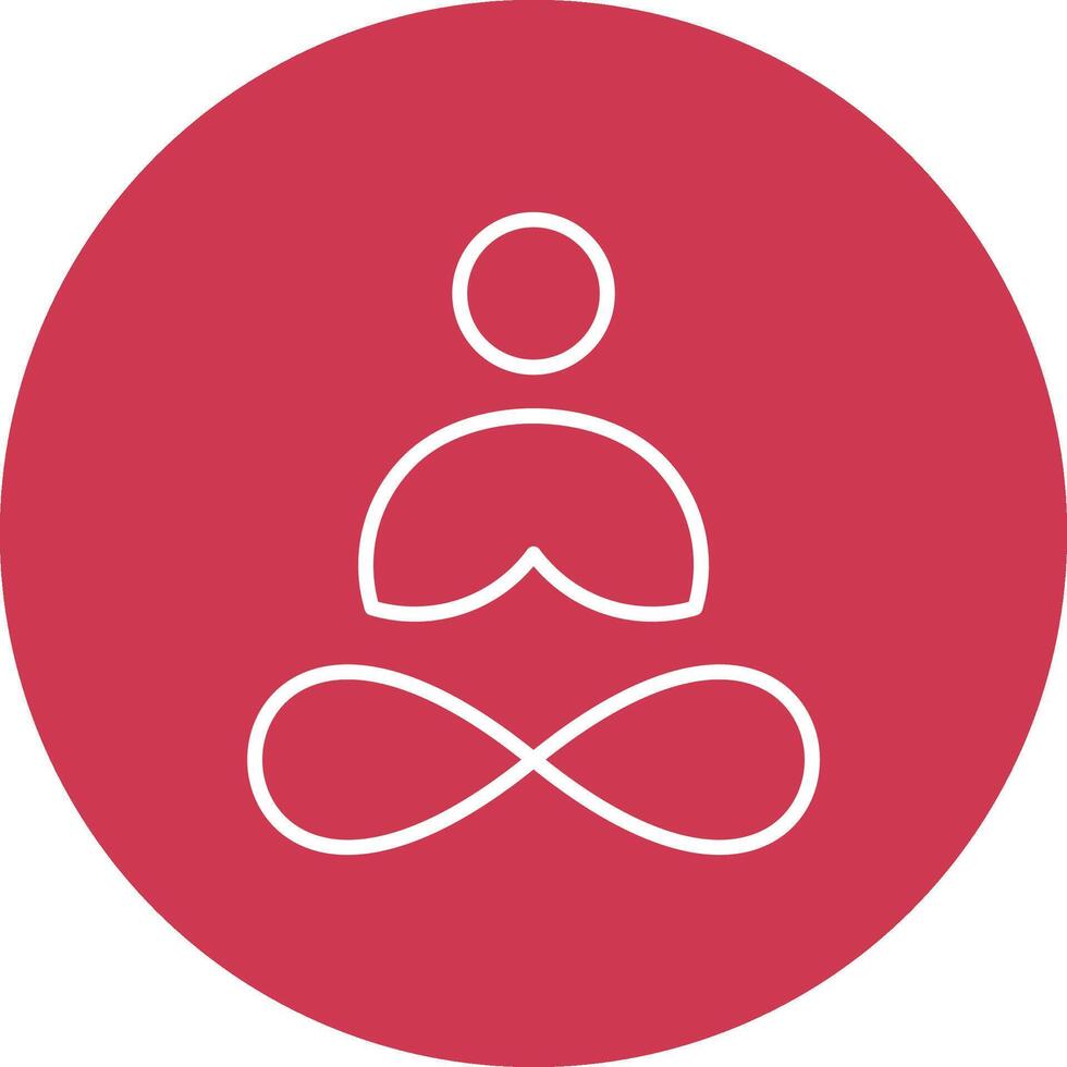 Yoga Line Multi Circle Icon vector