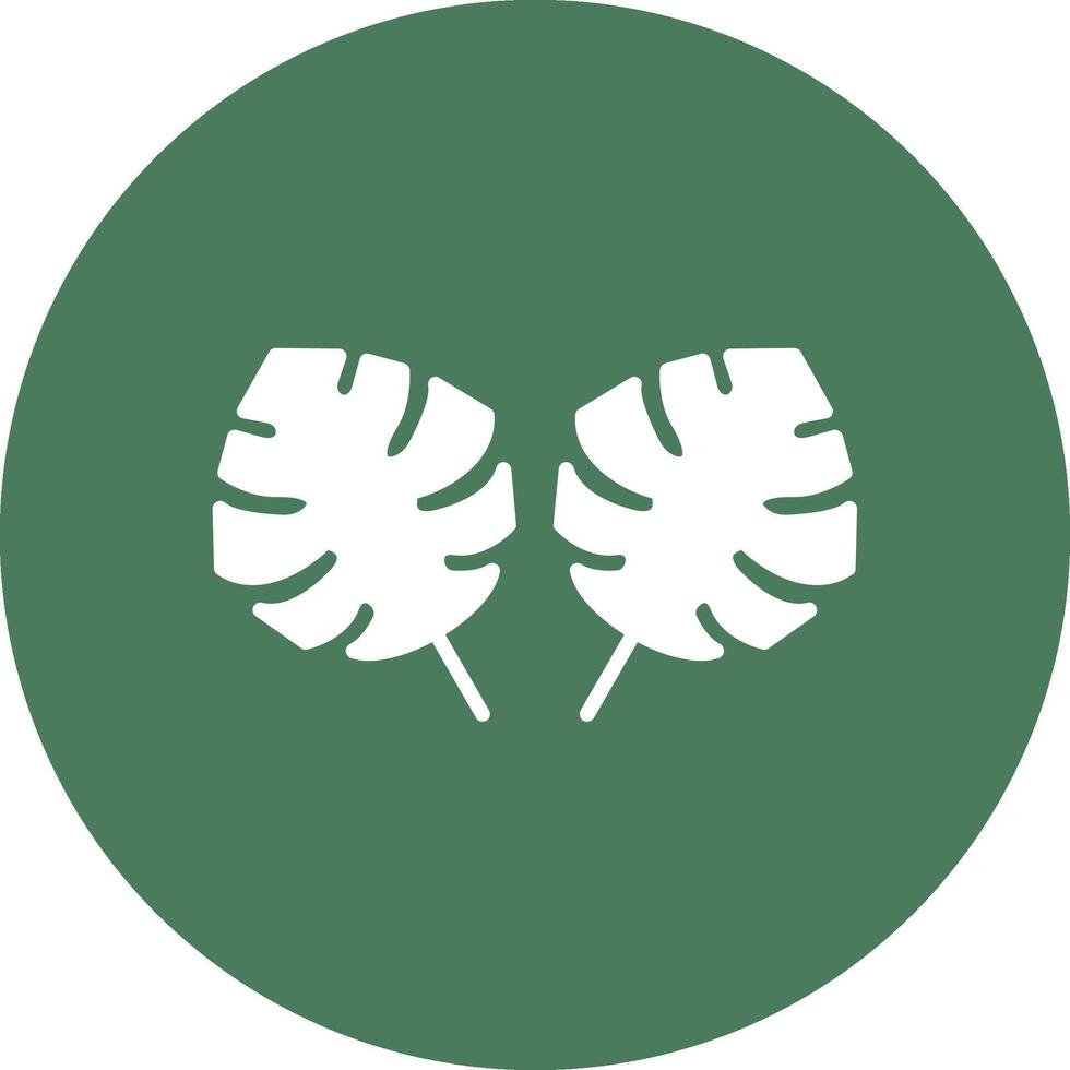 Philodendron Glyph Multi Circle Icon vector