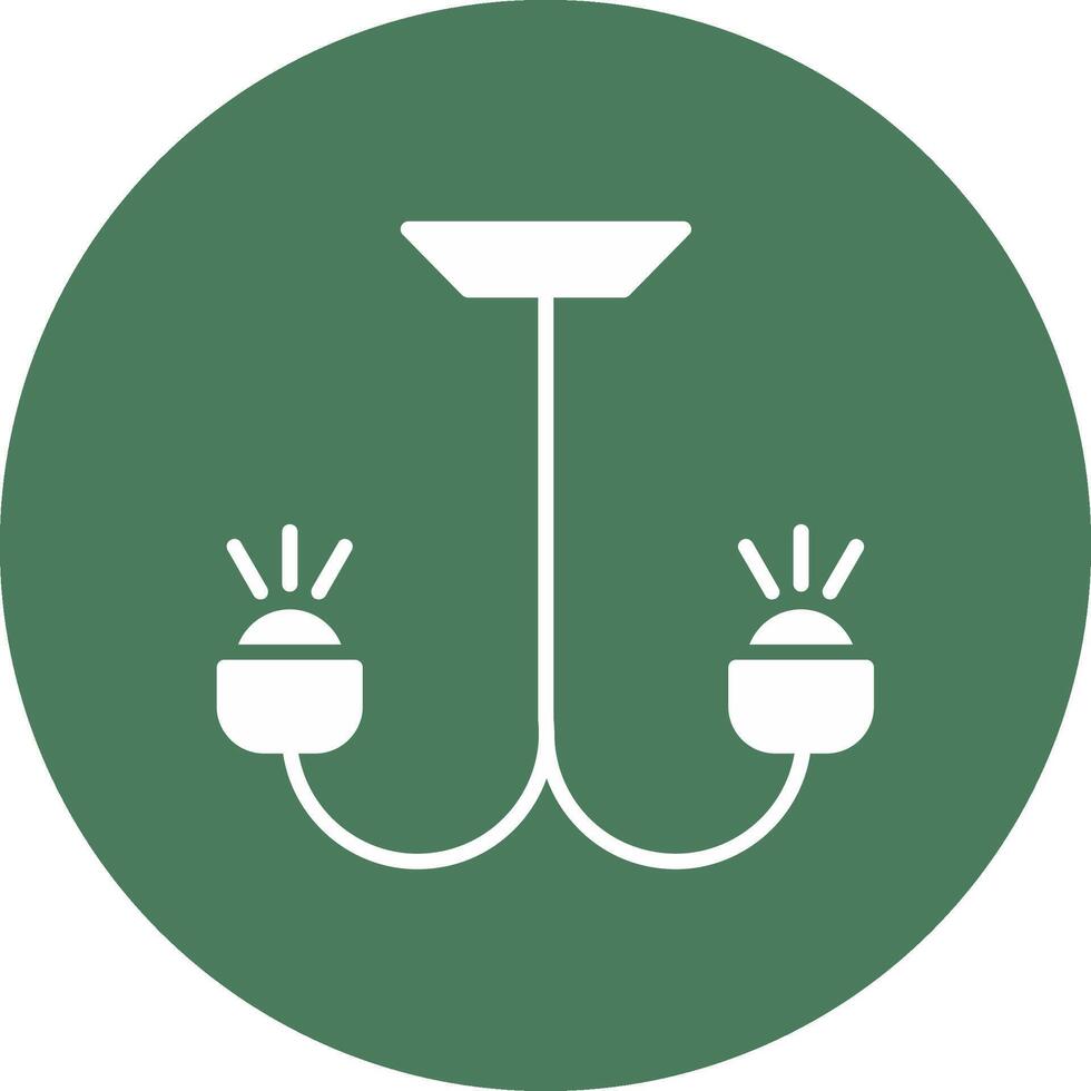 Chandelier Glyph Multi Circle Icon vector