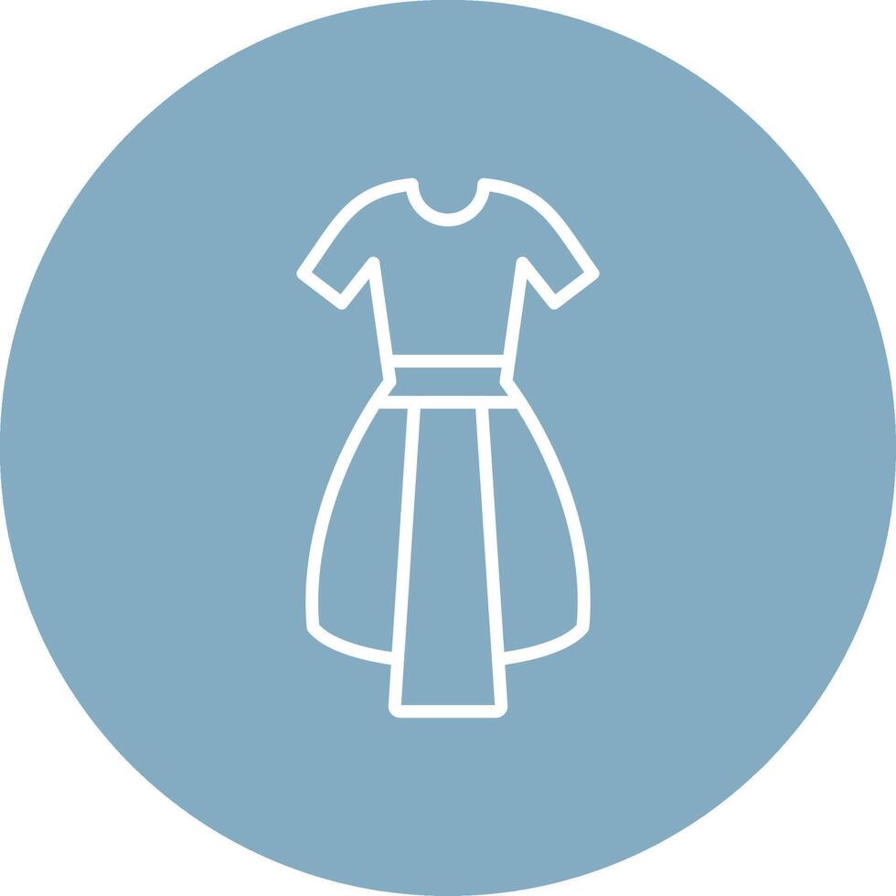Dress Line Multi Circle Icon vector