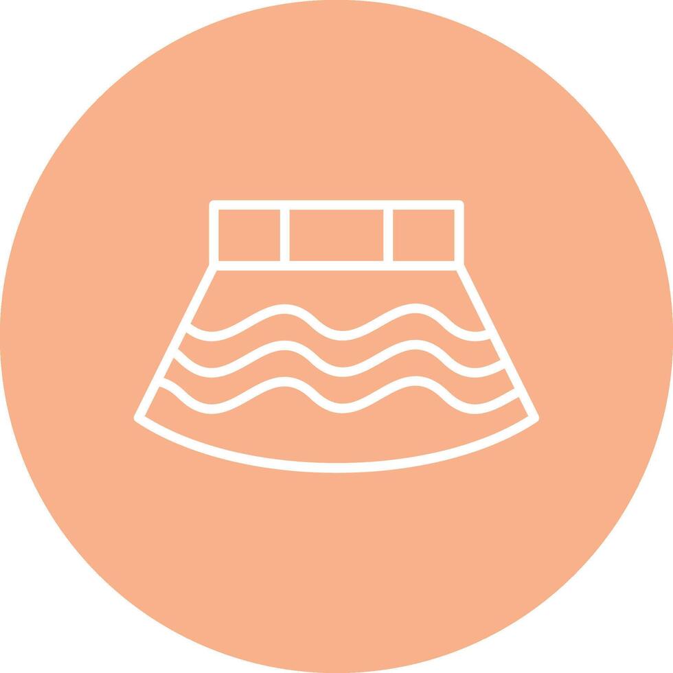 Skirt Line Multi Circle Icon vector
