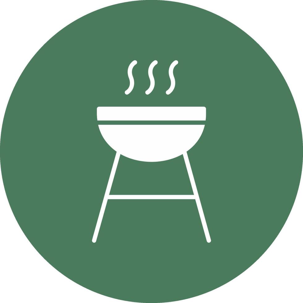 Grill Glyph Multi Circle Icon vector