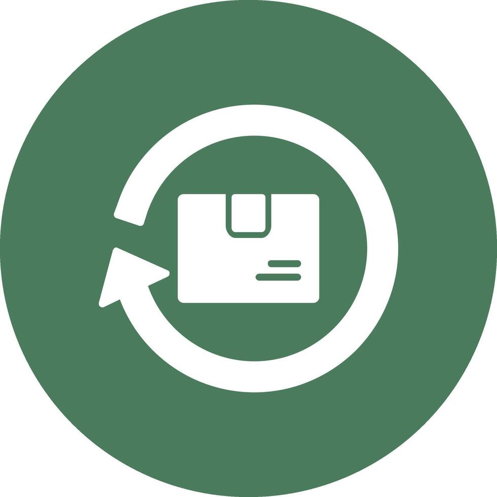 Easy Return Glyph Multi Circle Icon vector