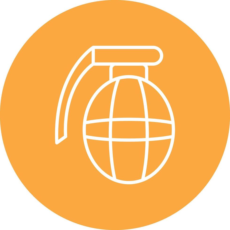 Grenade Line Multi Circle Icon vector