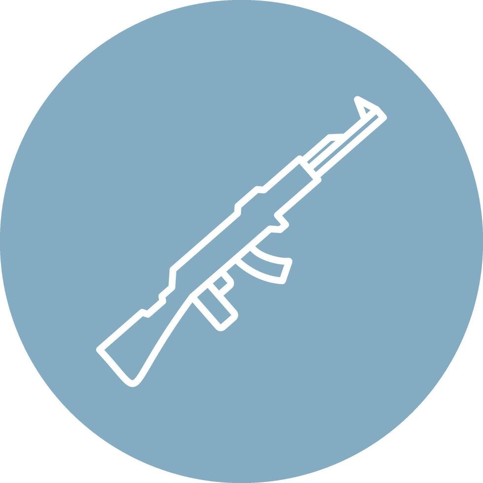 Gun Line Multi Circle Icon vector