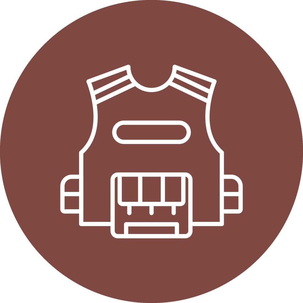 Vest Line Multi Circle Icon vector