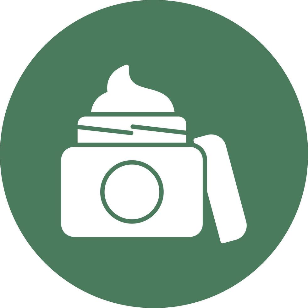 Face Cream Glyph Multi Circle Icon vector