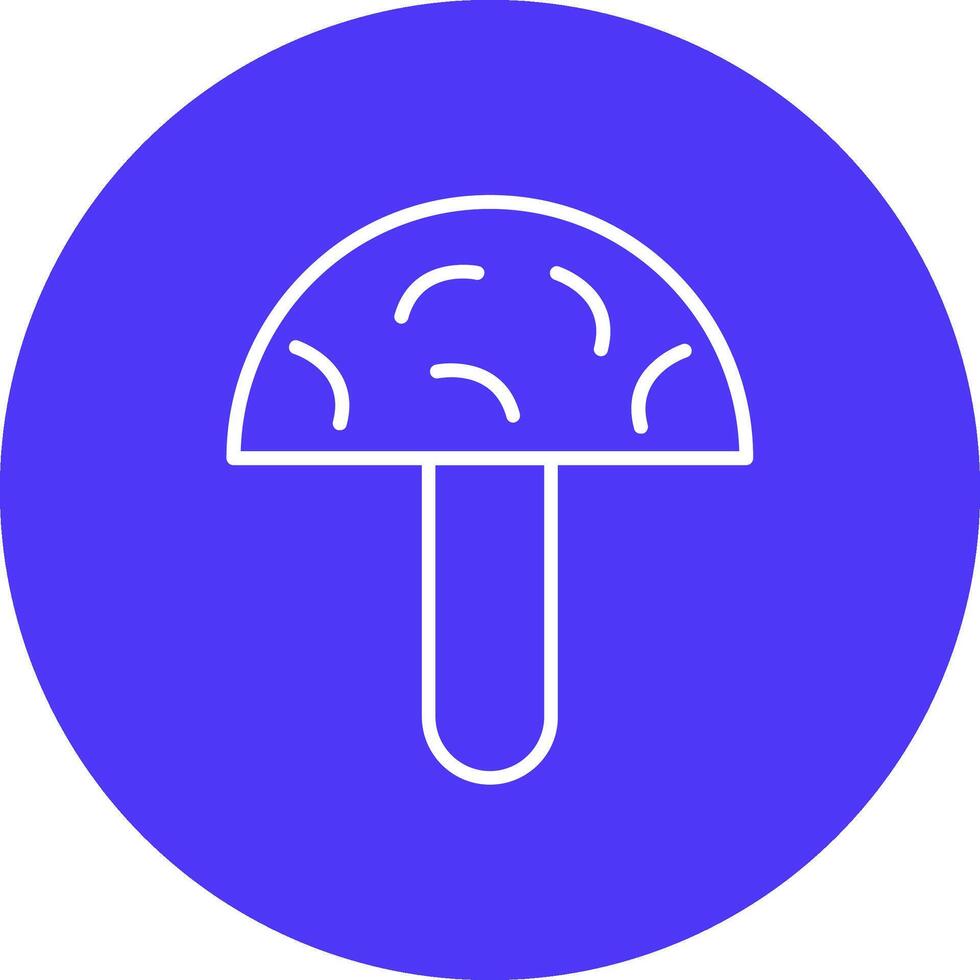 Mushrooms Line Multi Circle Icon vector