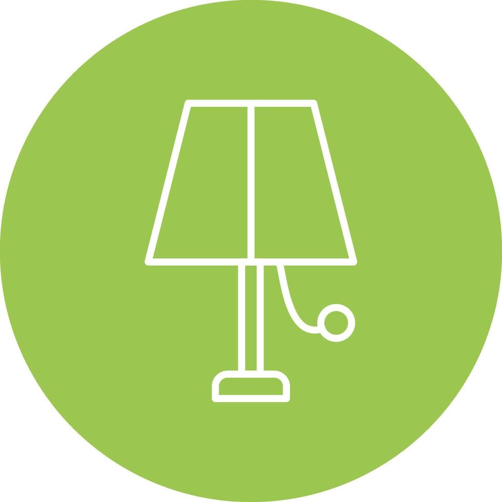 Lamp Line Multi Circle Icon vector