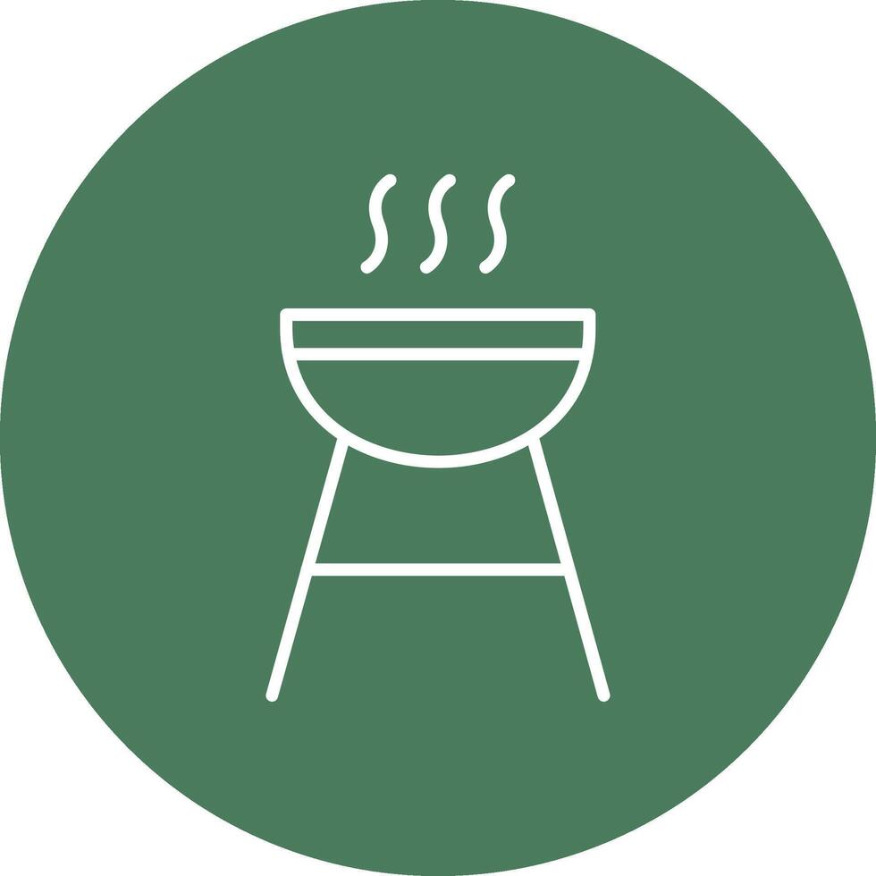 Grill Line Multi Circle Icon vector