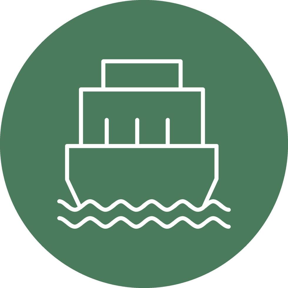 Port Line Multi Circle Icon vector
