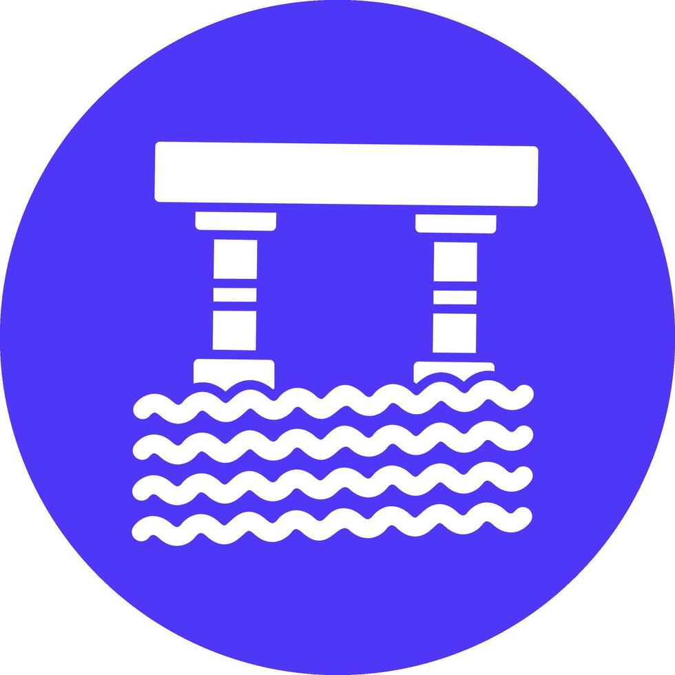 Bridge Glyph Multi Circle Icon vector