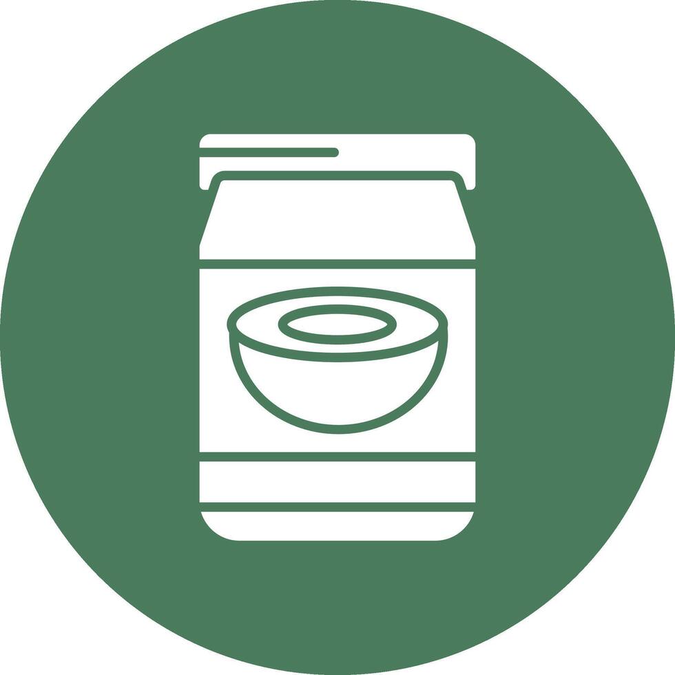 Coconut Oil Glyph Multi Circle Icon vector