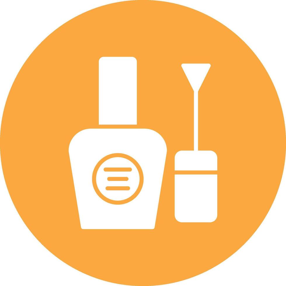 Nail Glyph Multi Circle Icon vector