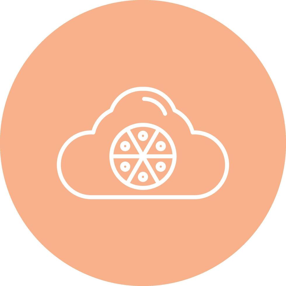Cloud Line Multi Circle Icon vector